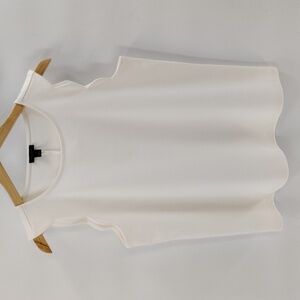 Ann Taylor Factory White Sleeveless Blouse